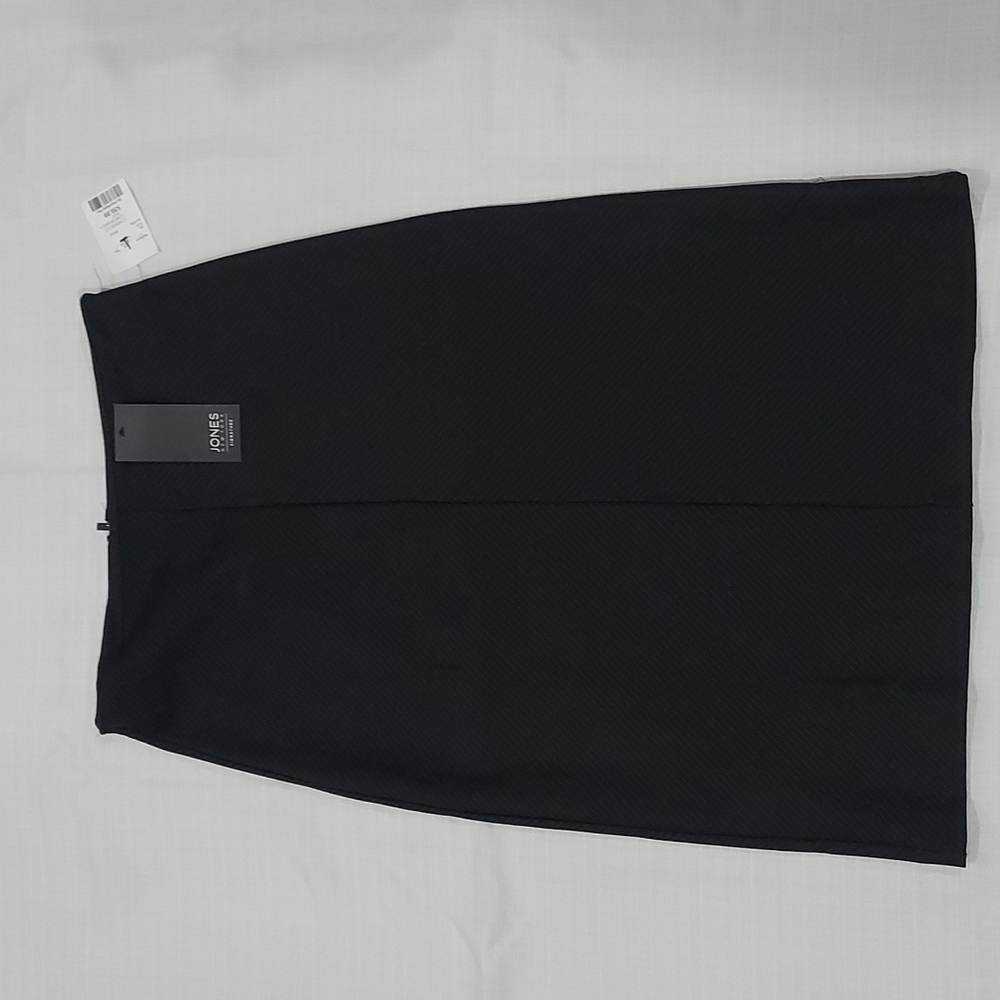 Jones New York Signature Black Mini Stripe Skirt